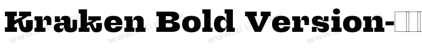 Kraken Bold Version字体转换 Kraken Bold Version字体转换